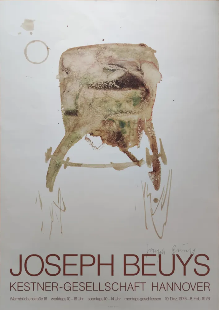 Siebdruck Beuys -  Kestner-Gesellschaft Hannover, 1976. 