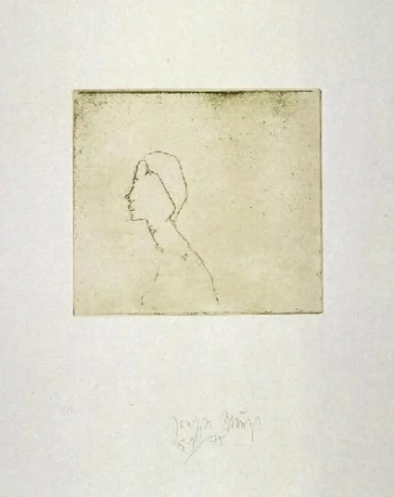 Radierung Und Aquatinta Beuys - Kopf H.B