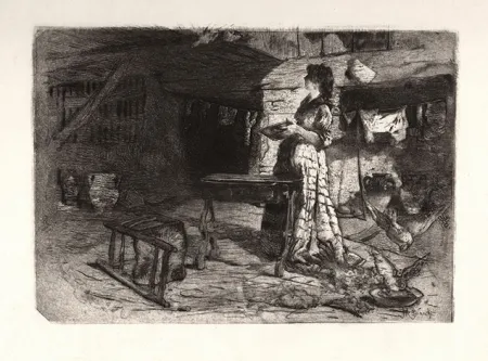 Radierung Und Aquatinta Bianchi - LA MASSAIA