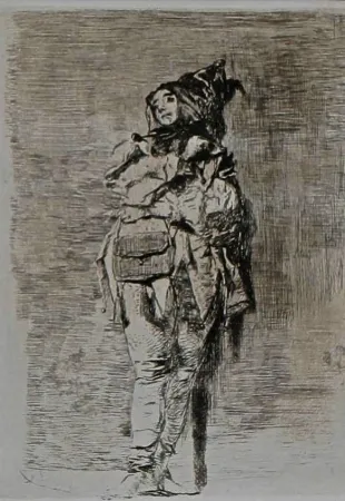 Radierung Bianchi - Pagliaccio