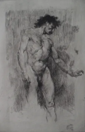 Radierung Bianchi - Studio di nudo maschile