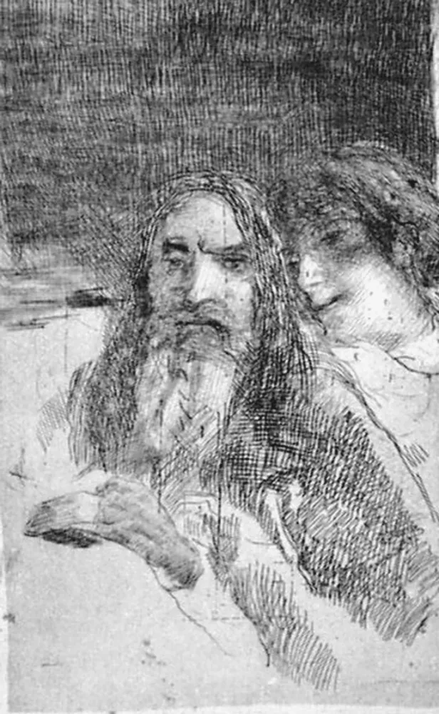 Radierung Bianchi - Studio di teste