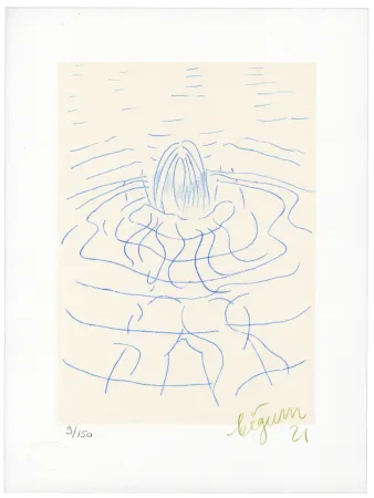 Lithographie Bigum - Sans Titre