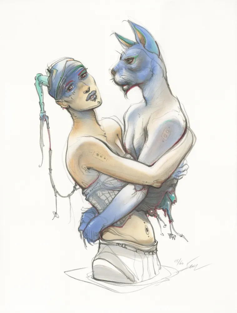 Lithographie Bilal - Transhumans 1