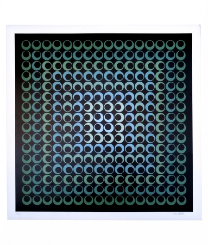 Siebdruck Bird - Tribute to Vasarely