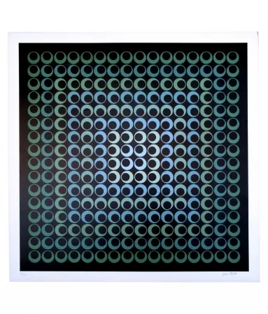 Siebdruck Bird - Tribute to Vasarely