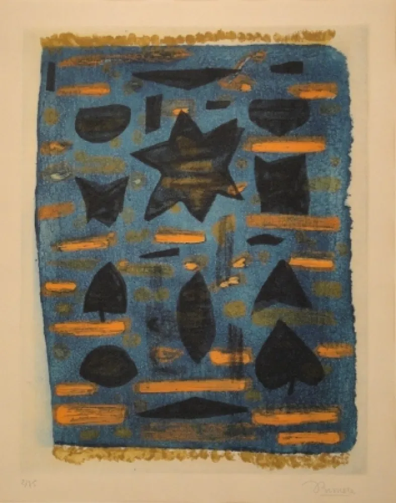 Aquatinta Bissiere - Feuillage