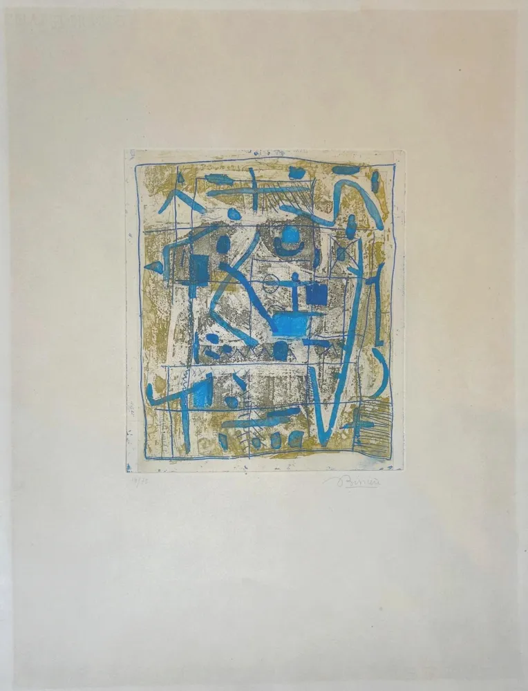 Radierung Und Aquatinta Bissiere - Soleil noir 