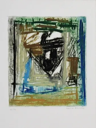 Radierung Und Aquatinta Bissière - Tête noire