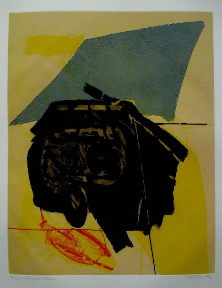 Aquatinta Bitran - Fragment bleu