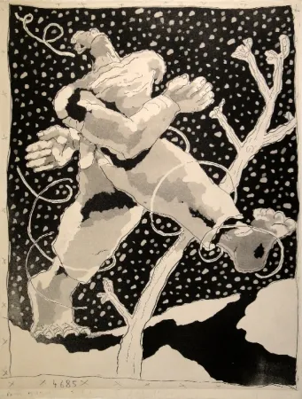 Aquatinta Blais - Untitled (Schreitender).