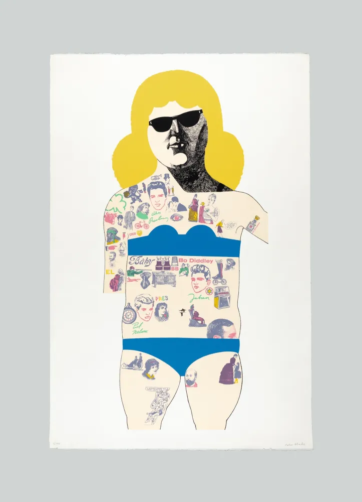 Siebdruck Blake - Tatooed lady