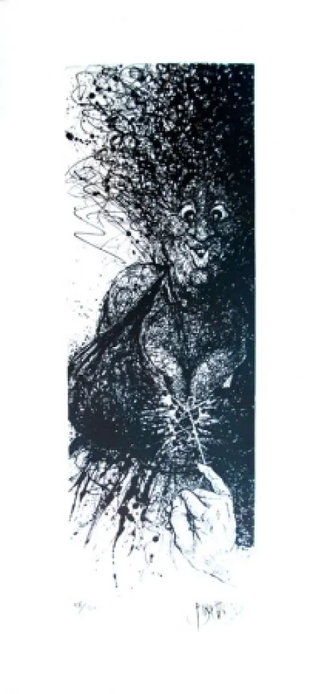 Radierung Blanchard - La Grosse Adrienne