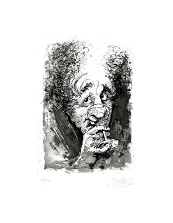 Radierung Und Aquatinta Blanchard - Le buveur