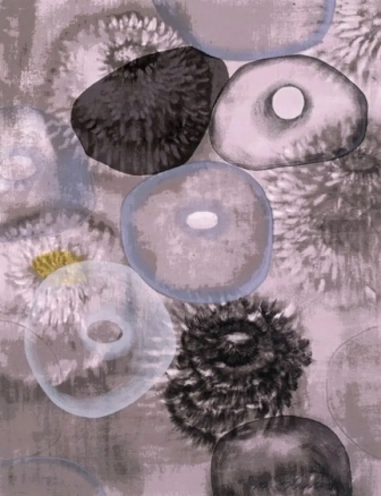Siebdruck Bleckner - Happiness For Instance I