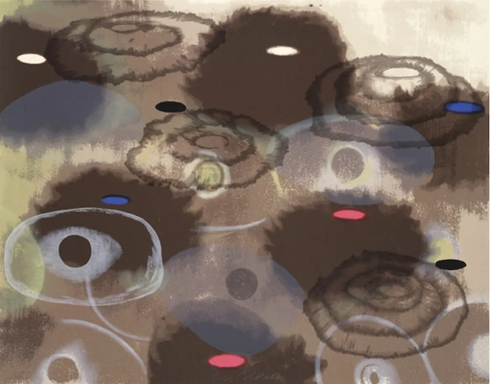 Siebdruck Bleckner - Just Because II