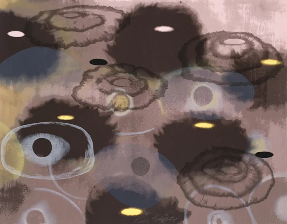 Siebdruck Bleckner - Just Because III