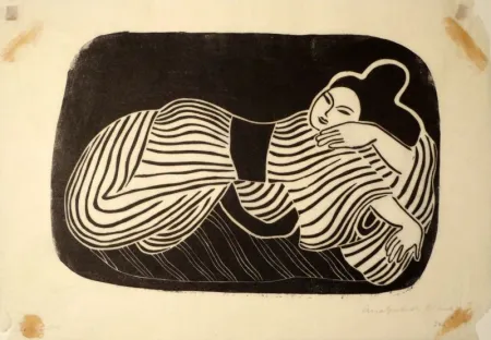 Holzschnitt Blenk - Liegende