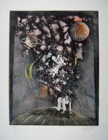 Radierung Bo -  Kaellingedigte 2