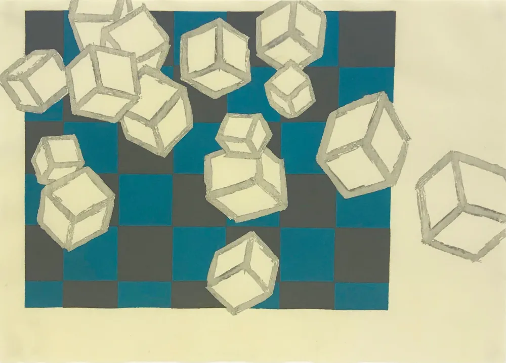 Holzschnitt Bochner - FLOATING WORLD