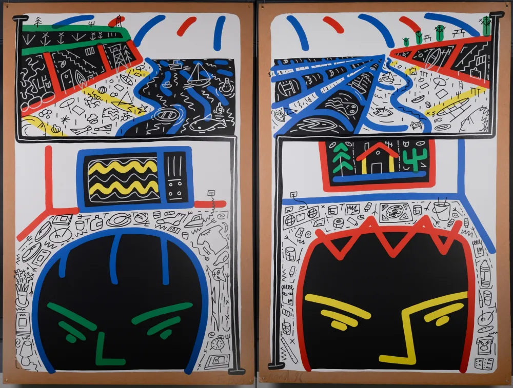 Siebdruck Boisrond - Rêve de plage, 1986 (Diptyque)