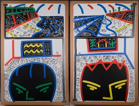 Siebdruck Boisrond - Rêve de plage, 1986 (Diptyque)