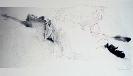 Stich Bolenz - Ikarus mit Weltkarte