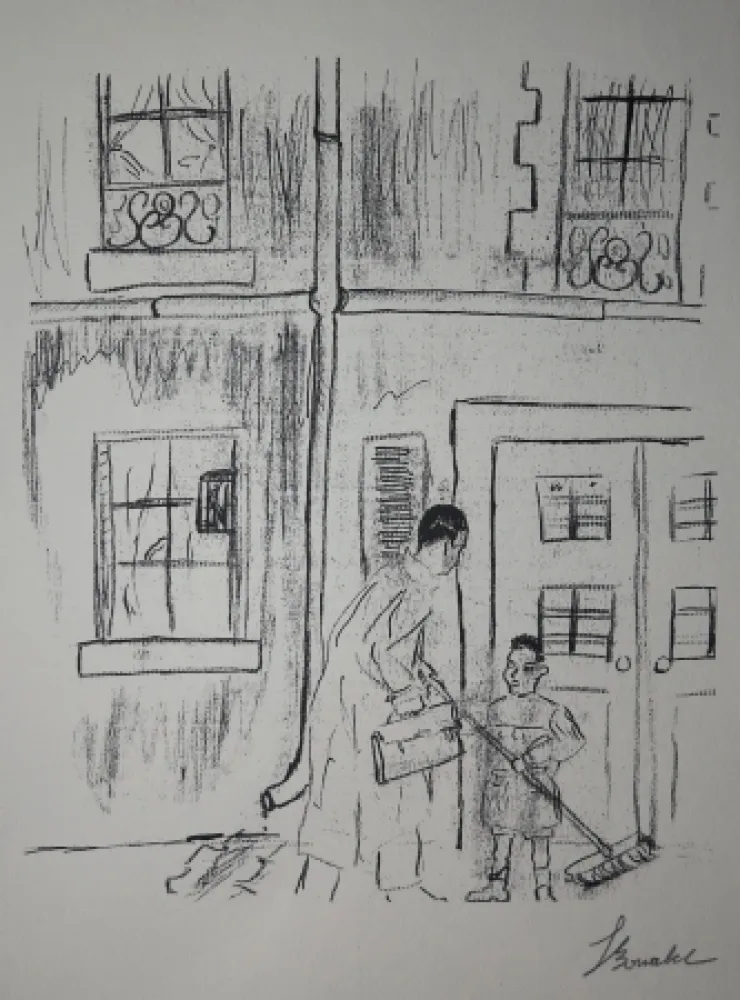 Stich Bonabel - Louis-Ferdinand Céline - Gravure Originale - Voyage au Bout de la Nuit