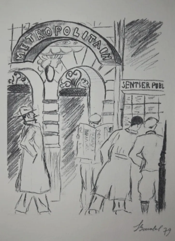 Stich Bonabel - Louis-Ferdinand Céline - Gravure Originale 