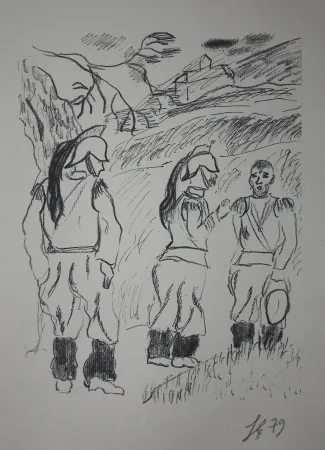 Stich Bonabel - Louis-Ferdinand Céline - Gravure Originale - Voyage au Bout de la Nuit