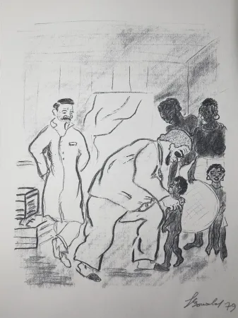 Stich Bonabel - Louis-Ferdinand Céline - Gravure Originale - Voyage au Bout de la Nuit