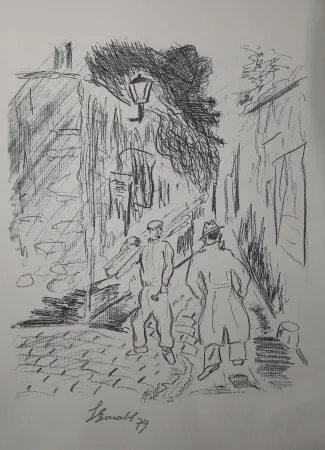 Stich Bonabel - Louis-Ferdinand Céline - Gravure Originale - Voyage au Bout de la Nuit