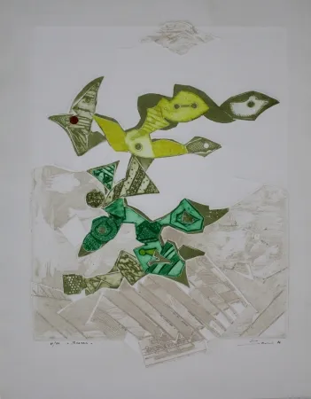 Radierung Und Aquatinta Boni - Brezza