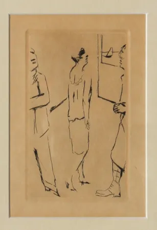 Radierung Bonnard - Lady in the Street