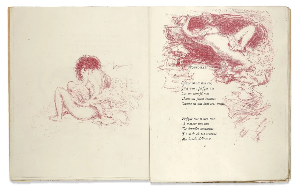 Illustriertes Buch Bonnard - Verlaine. PARALLÈLEMENT. 109 lithographies originales (Vollard 1900)