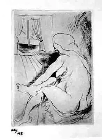 Radierung Bores - Desnudo