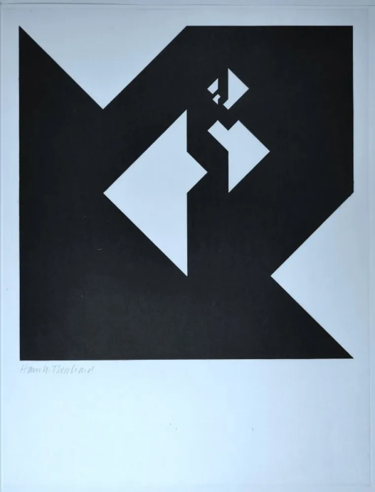 Holzschnitt Bosshard - 1961 zwölf variationen über ein würfelthema - 1962 zwölf typografische konstellationen.