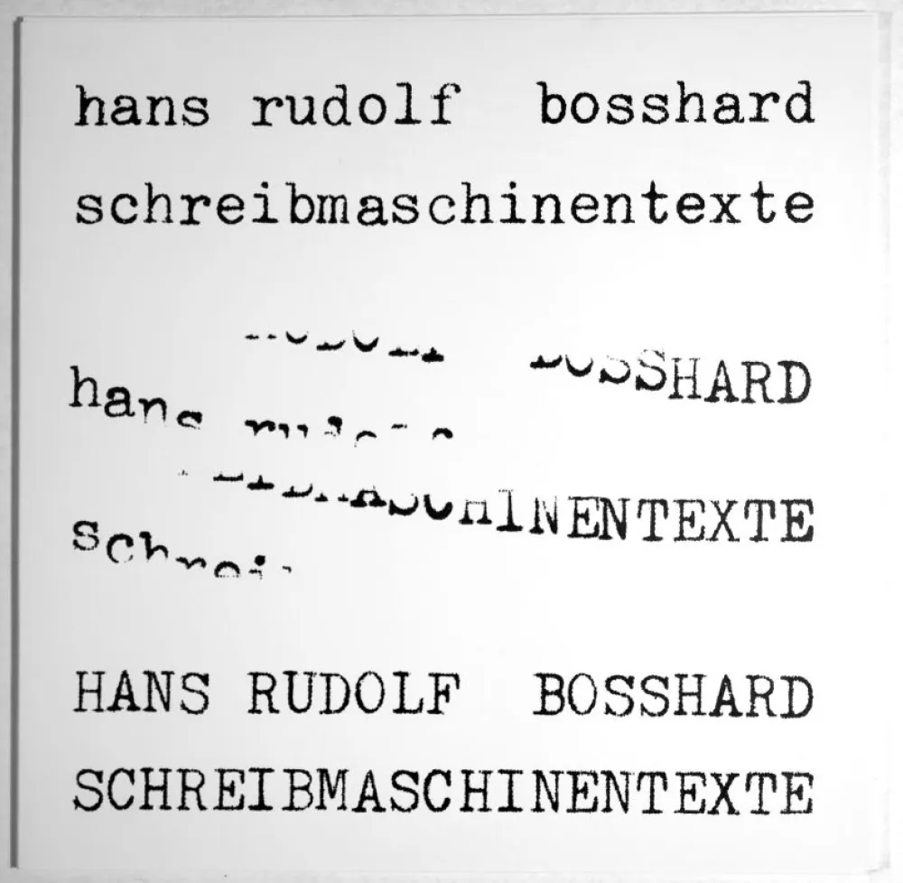 Illustriertes Buch Bosshard - Schreibmaschinentexte. 