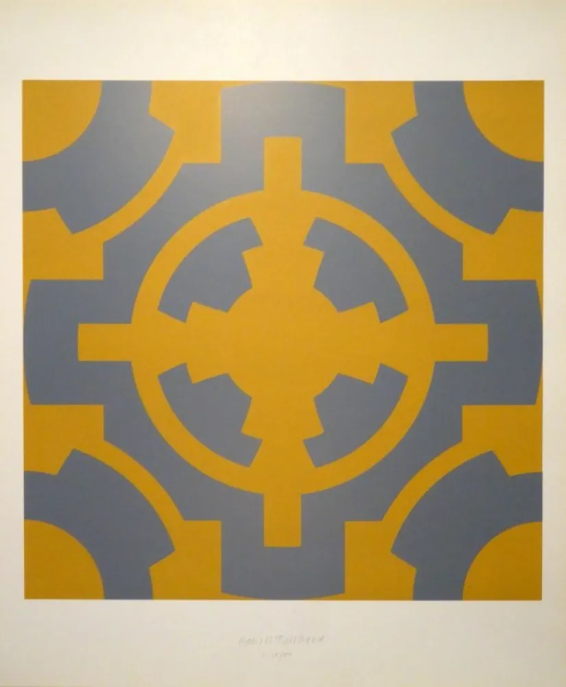 Siebdruck Bosshard - Zentralsymmetrische Architekturgrundrisse. 