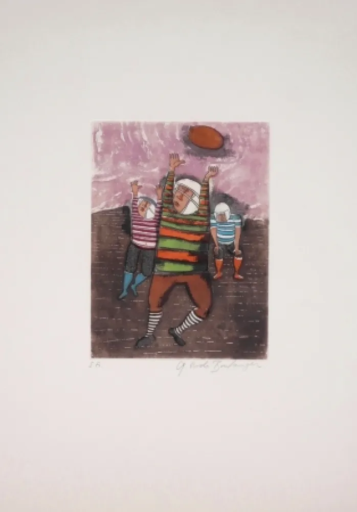 Aquatinta Boulanger - Jeu de Ballon