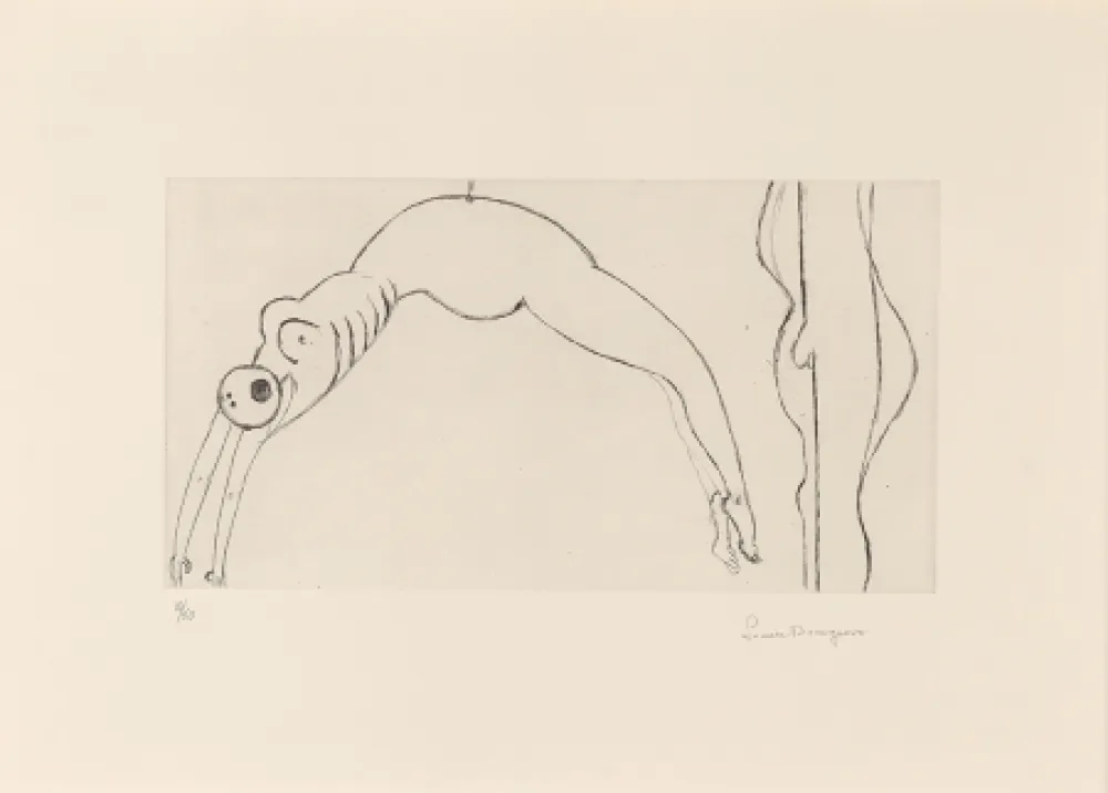 Radierung Bourgeois - Arched Figure