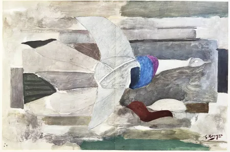 Lithographie Braque (After) - Carnets intimes de Braque X