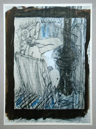 Lithographie Braque (After) - Femme assise