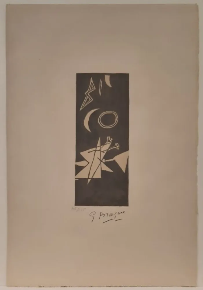 Lithographie Braque - Ciel Gris II