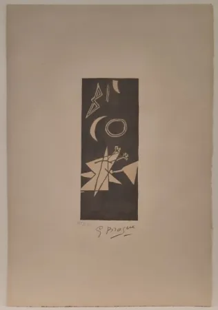 Lithographie Braque - Ciel Gris II
