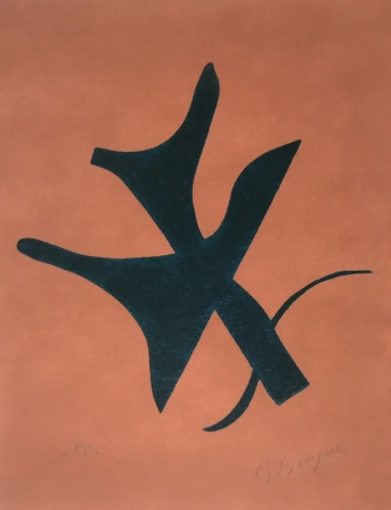 Radierung Braque - 	Cover from Si je mourais la-bas (If I Die Over There)