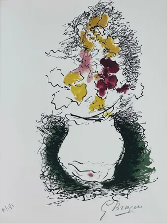 Lithographie Braque - Le Bouquet 