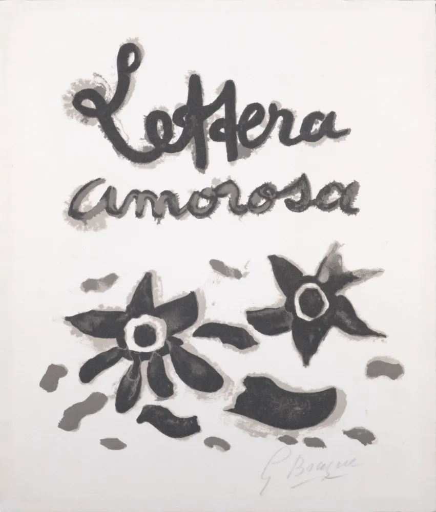 Lithographie Braque - Lettera Amorosa - Hand-signed