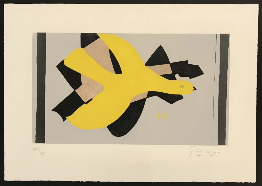Radierung Und Aquatinta Braque - L'Oiseau et Son Ombre II (Bird and its Shadow II)