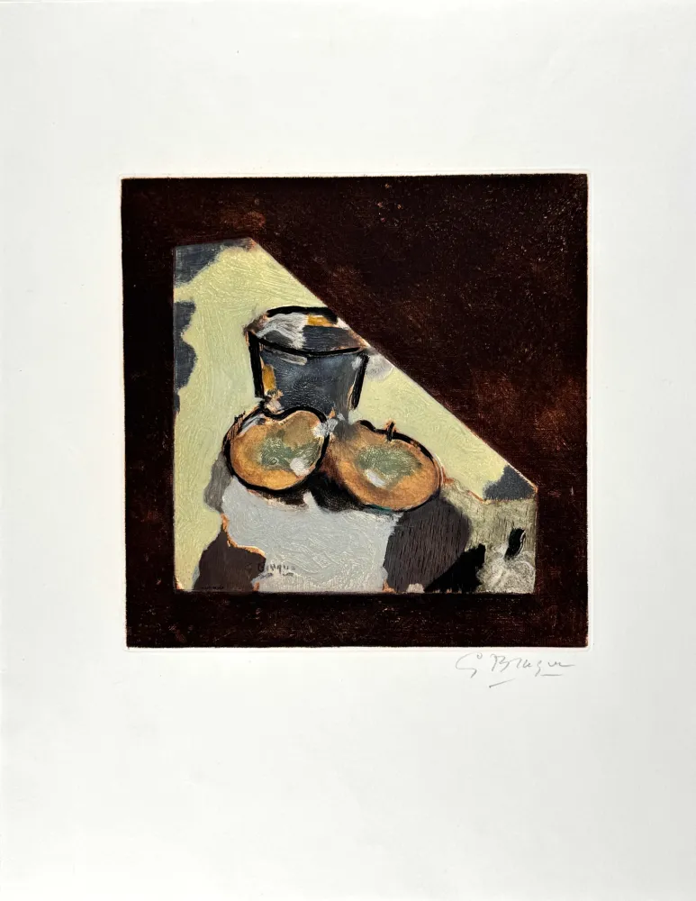 Radierung Und Aquatinta Braque -  Nature Morte Oblique 
